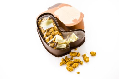 Kakao çekirdekleri, çikolata kaplı