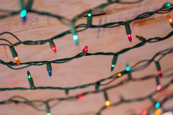 Multicolored Christmas lights — Stock Photo, Image