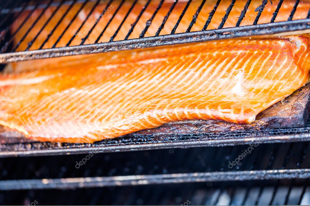 Smoked salmon in oven Stock Photo by ©urban_light 58748049