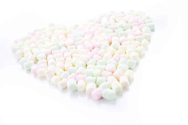 Marshmallows in de vorm van hart — Stockfoto