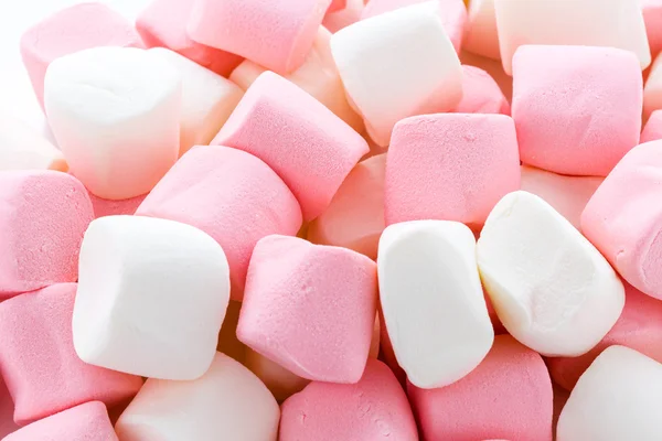 Weiße und rosa Marshmallows — Stockfoto