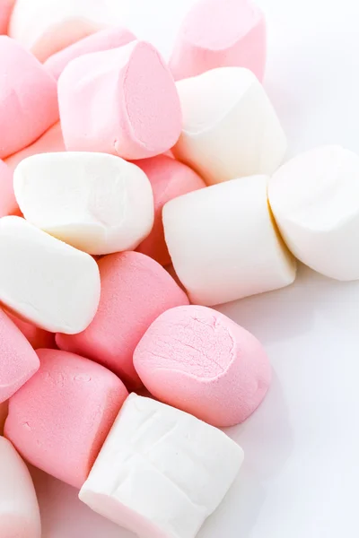 White and pink marshmallows — Stock Photo, Image