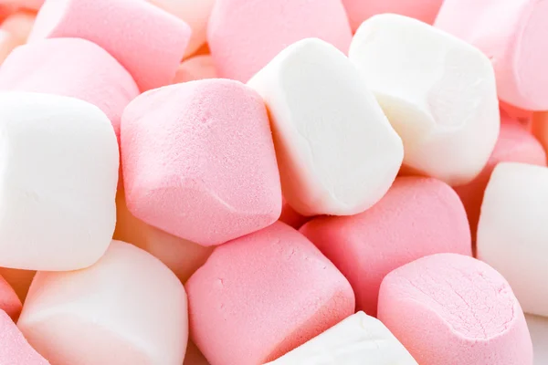 Vitt och rosa marshmallows — Stockfoto