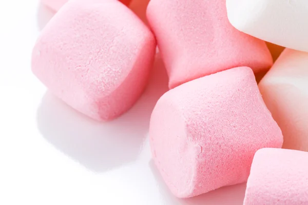 Bílé a růžové marshmallows — Stock fotografie