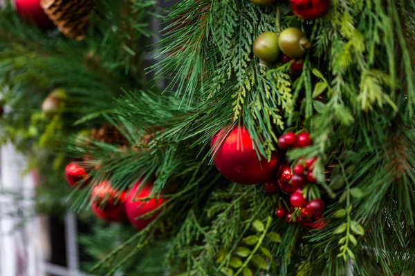 Christmas wreath close up — Stock Photo, Image