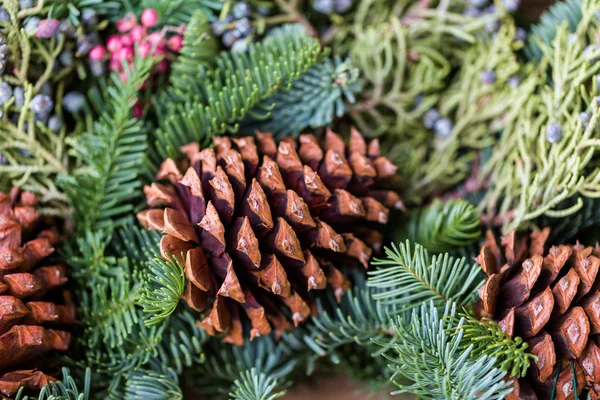 Christmas wreath close up — Stock Photo, Image