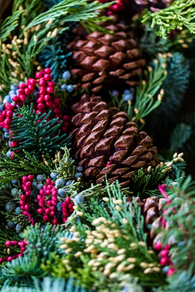 Christmas wreath close up — Stock Photo, Image