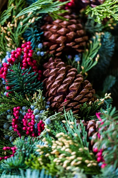 Weihnachtskranz zum Anfassen — Stockfoto