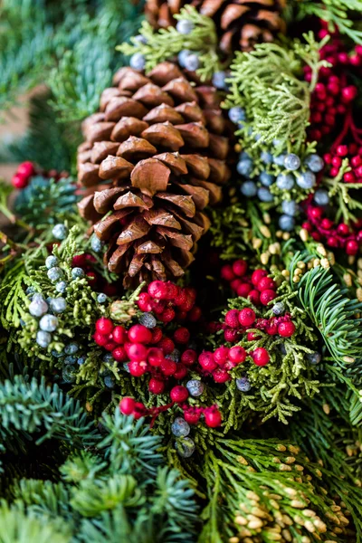 Christmas wreath close up — Stock Photo, Image