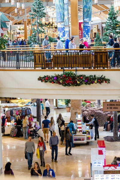 Tipico centro commerciale nordamericano su Venerdì nero shopping — Foto Stock