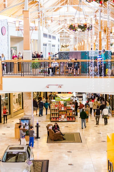 Tipico centro commerciale nordamericano su Venerdì nero shopping — Foto Stock