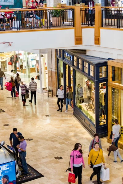 Tipico centro commerciale nordamericano su Venerdì nero shopping — Foto Stock