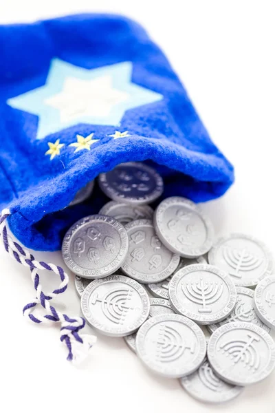 Bolsa artesanal com Estrela de David, Hanukkah — Fotografia de Stock