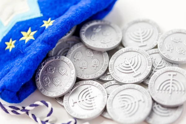 Handmade bag with Star of David , Hanukkah — Stock Photo, Image