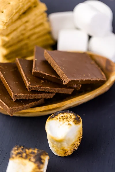 Taze kızarmış smores — Stok fotoğraf