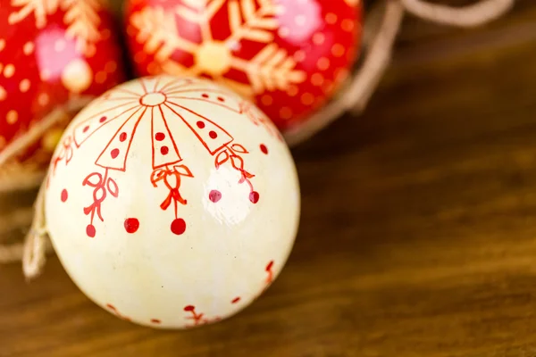 Vintage handmade Christmas ornaments — Stock Photo, Image