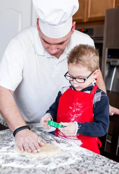 Father and son Baking — Stock Photo, Image