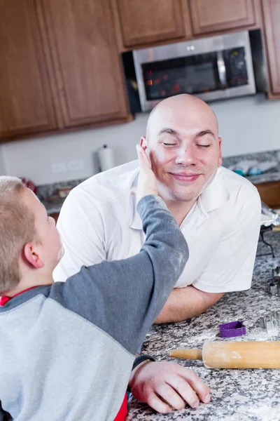 Father and son Baking — Stock Photo, Image