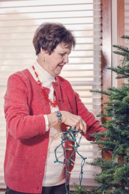 Büyükanne dekorasyon Noel ağacı