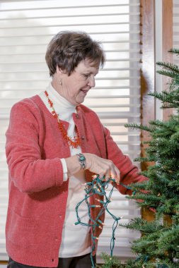 Büyükanne dekorasyon Noel ağacı