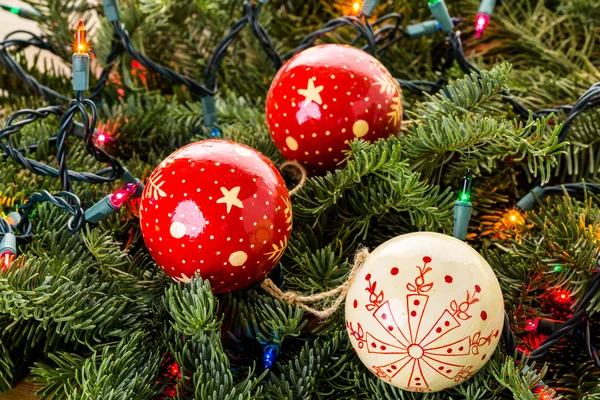 Vintage Christmas baubles — Stock Photo, Image