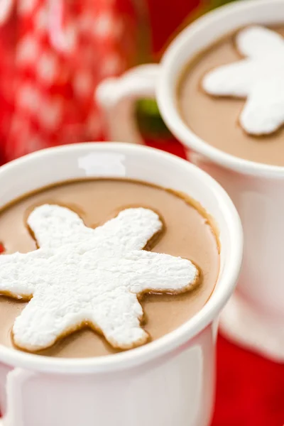 Zelfgemaakte warme chocolademelk — Stockfoto