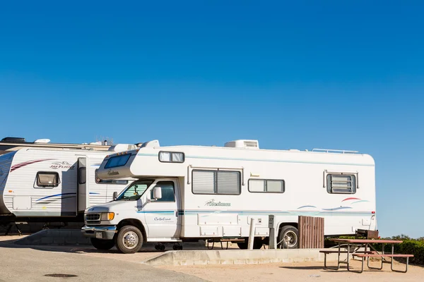 Winter RV camping in California — Stock Photo, Image