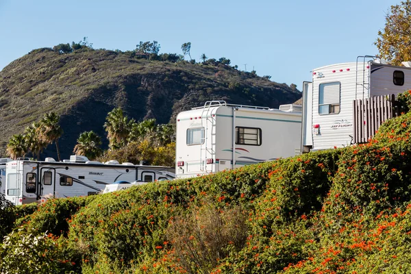 Winter RV camping in California — Stock Photo, Image