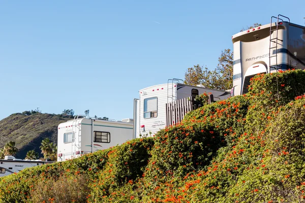 Winter RV camping in California — Stock Photo, Image