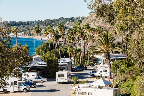 Winter RV camping in California — Stock Photo, Image