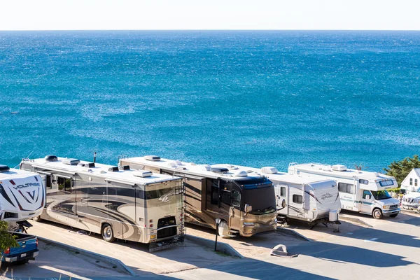 Winter RV camping in California — Stock Photo, Image