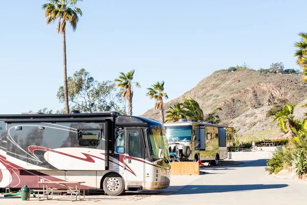 Campeggio camper invernale in California — Foto Stock