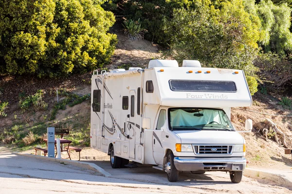 Winter RV camping in California — Stock Photo, Image