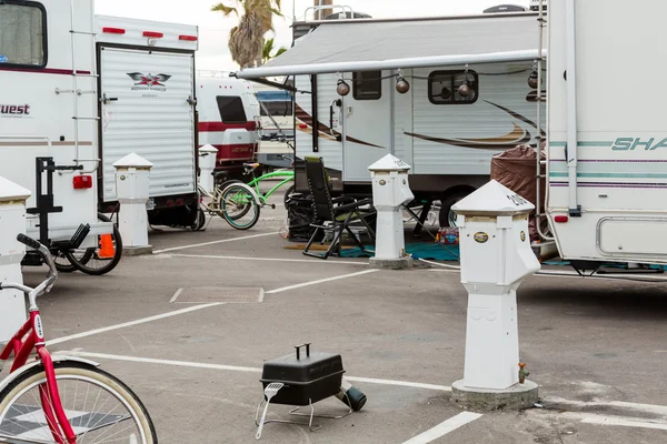 Winter RV camping in California — Stock Photo, Image