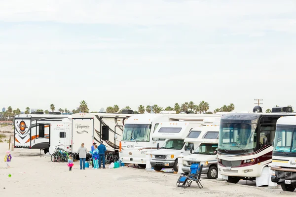 Winter RV camping in California — Stock Photo, Image