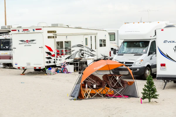 Winter RV camping in California — Stock Photo, Image