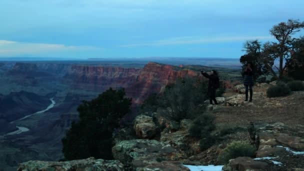 Toeristen in Grand Canyon — Stockvideo