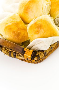 Taze pişmiş hamur mayası akşam yemeği rulo