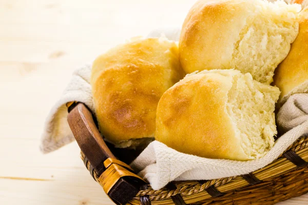 stock image Freshly baked sourdough dinner rolls