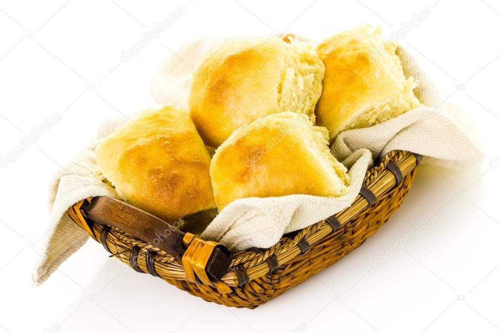 Freshly baked sourdough dinner rolls