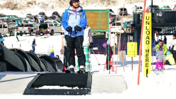 Ski resort at Arapahoe Basin, Colorado — Stock Video