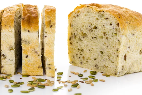 Artisan sourdough seeded bread — Stock Photo, Image