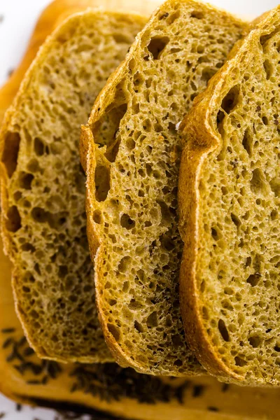 工匠酵母黑麦面包 — 图库照片