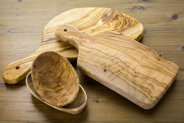 Planche à découper en bois d'olivier — Photo