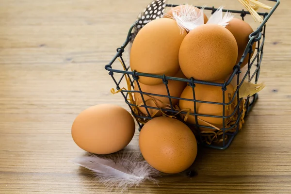 Uova fresche di fattoria — Foto Stock