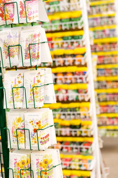 Variety of seeds in Garden center — Stock Photo, Image