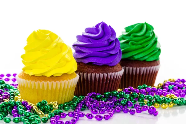 Cupcakes with bright color icing — Stock Photo, Image