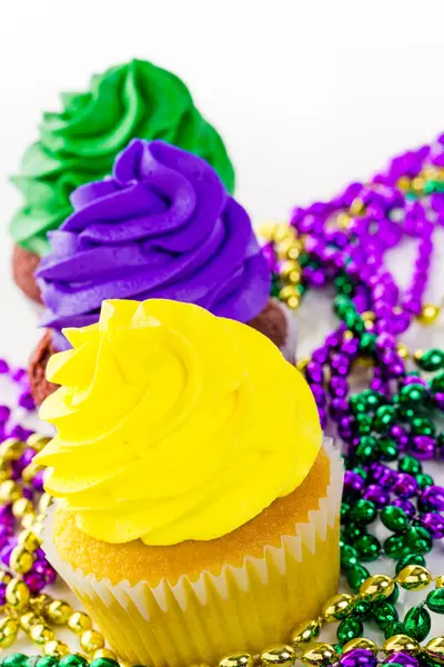 Cupcakes with bright color icing — Stock Photo, Image