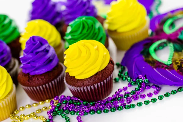 Cupcake with bright color icing — Stock Photo, Image