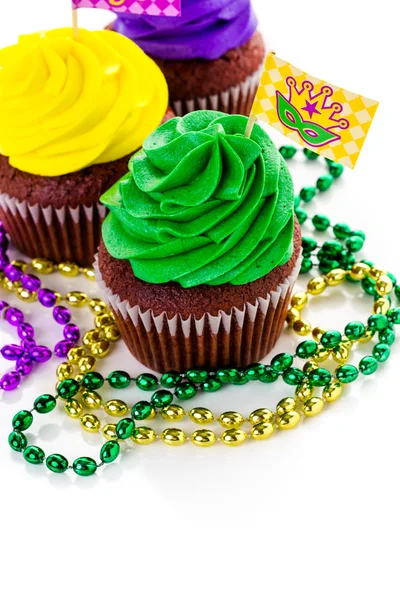 Cupcake decorati con glassa di colore brillante — Foto Stock